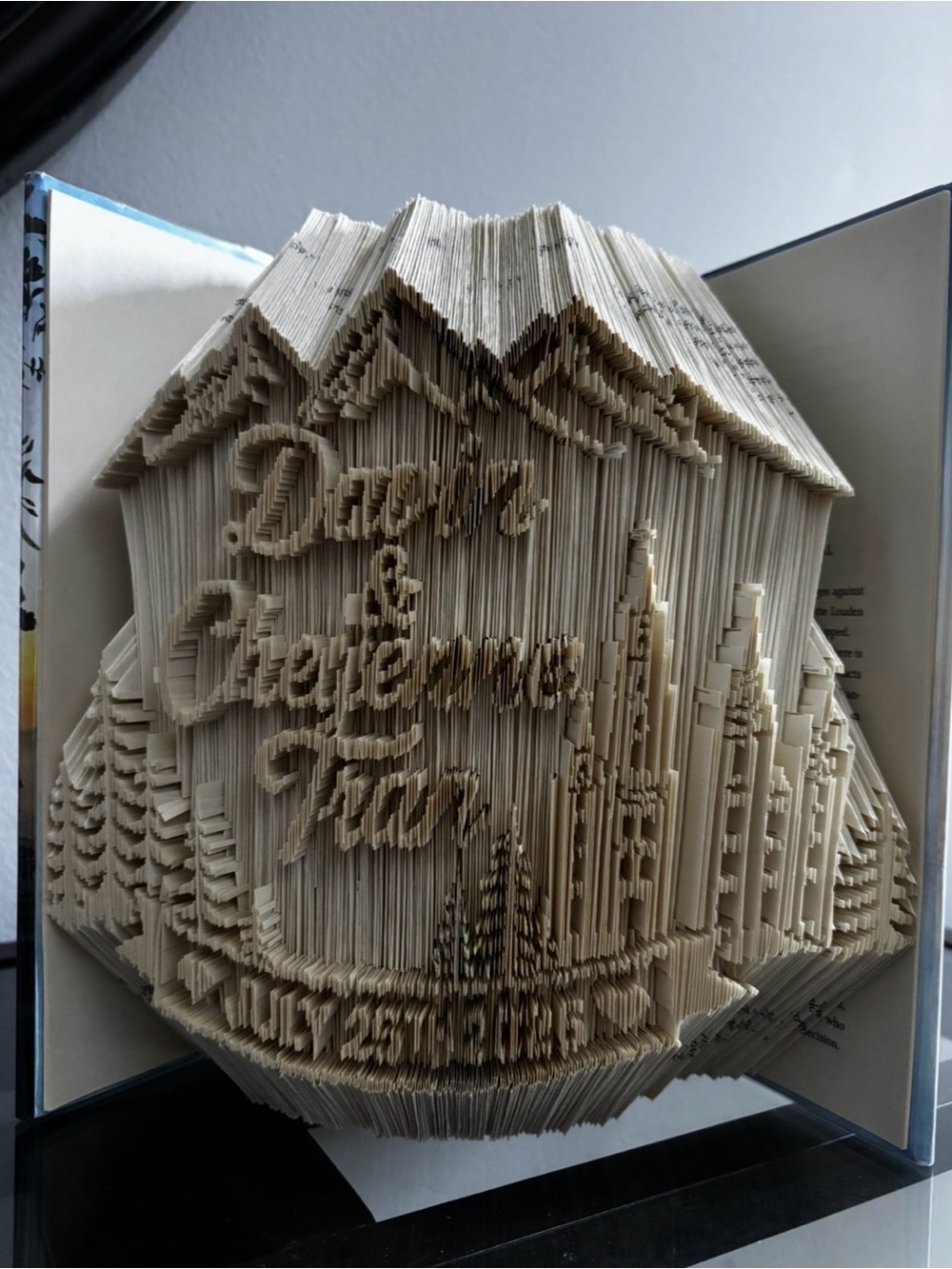 Custom Designed Hand-Folded Book Art - Anniversary - Birthday - Wedding Gifts